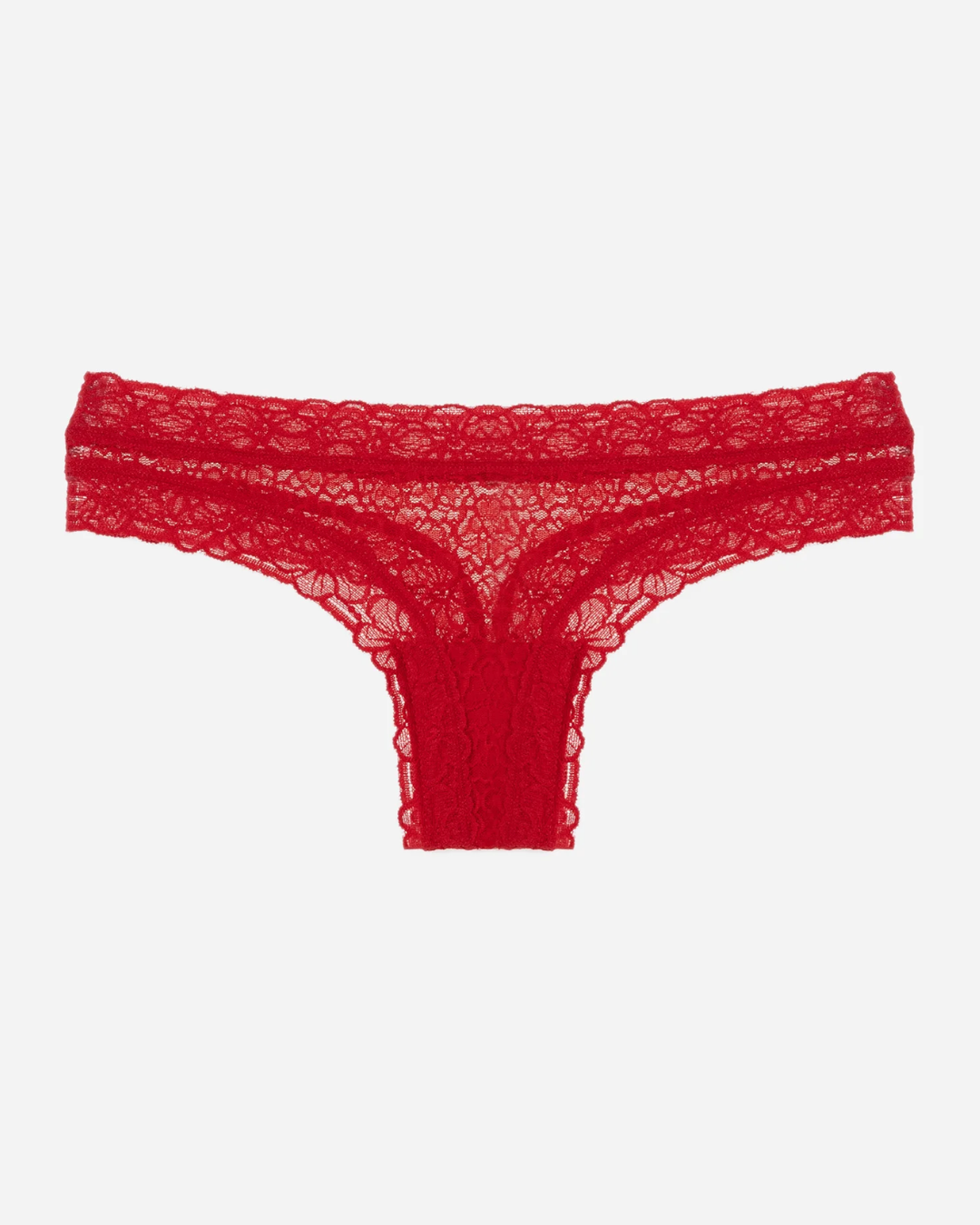 Calcinha Biquíni Fio em Renda Floral