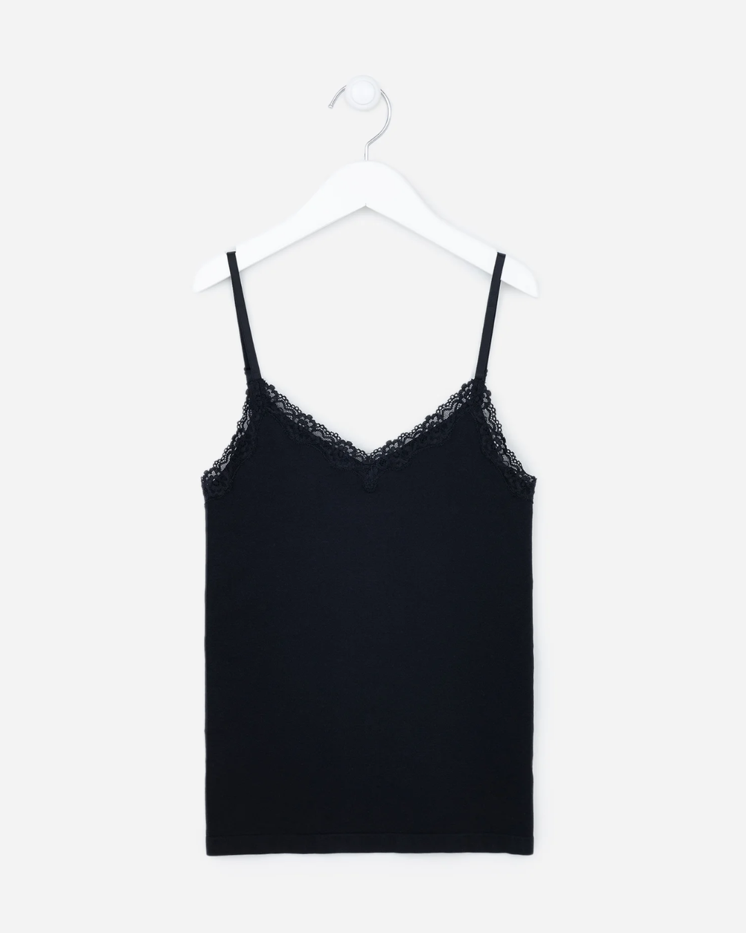 Camisete Alças Finas Sem Costura e com Renda