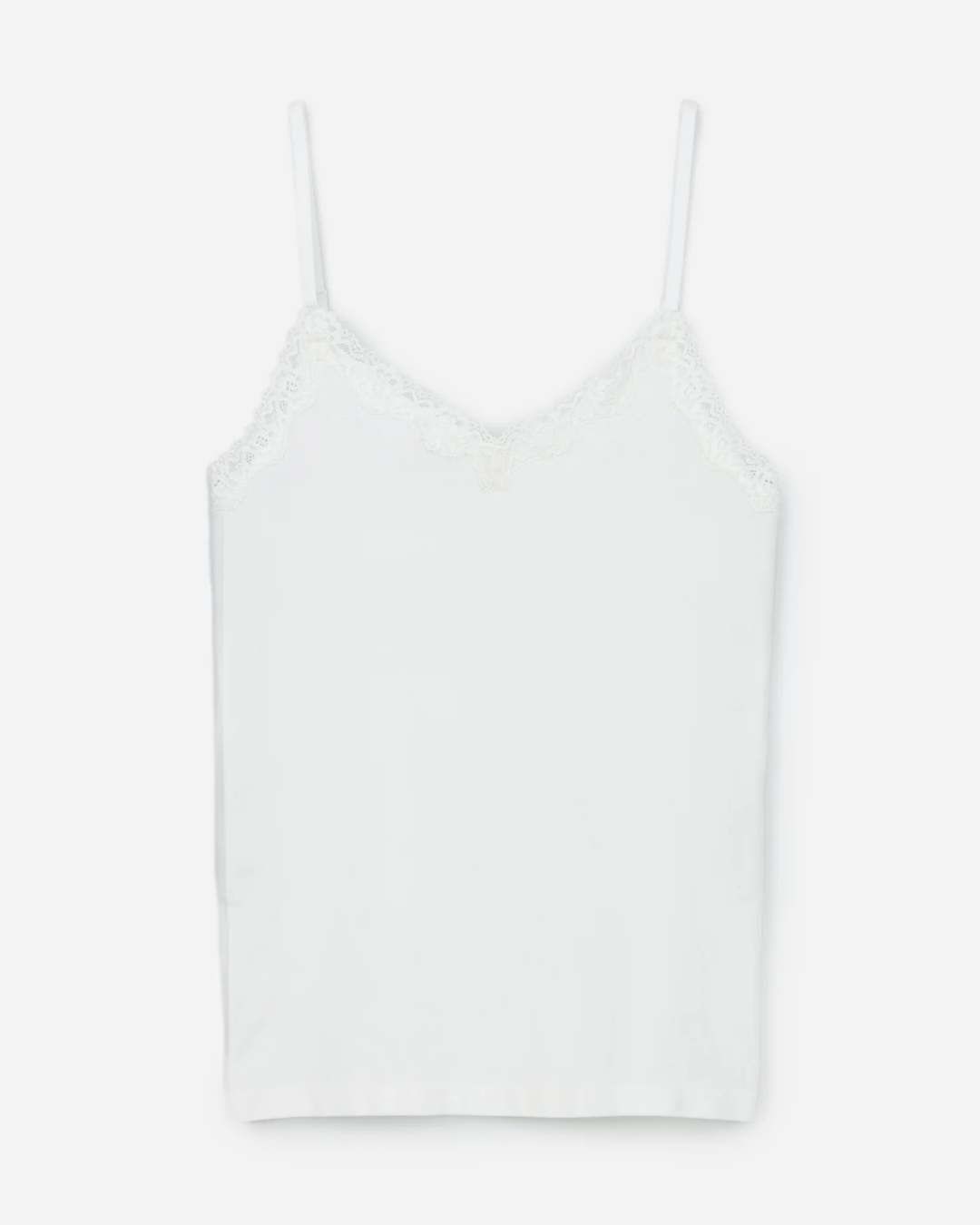 Camisete Alças Finas Sem Costura e com Renda