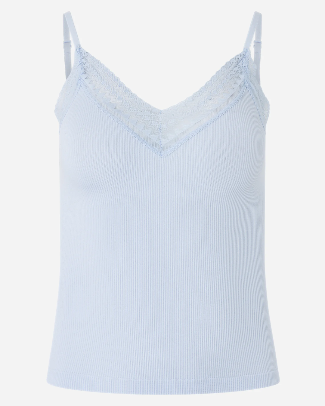 Camisete com Textura Canelada e Sem Costura Azul