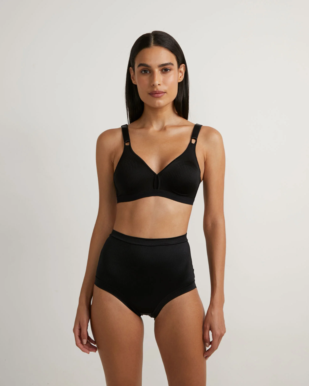 Calcinha Alta em Microfibra Texturizada