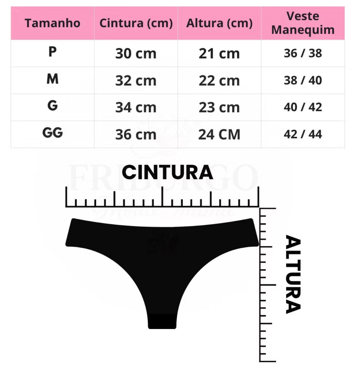 Kit 10 Unidades Calcinha Soft - Forro 100% Algodão e Poliamida
