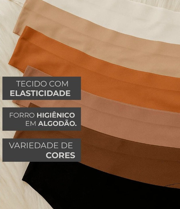 Kit 10 Unidades Calcinhas Sem Costura - Corte a Laser