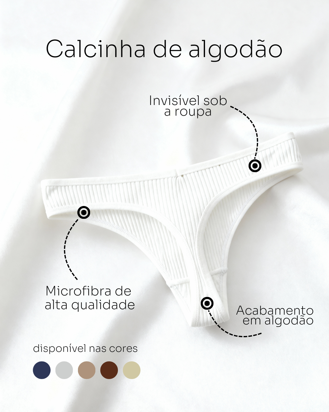 [COMPRE 5 E LEVE 10] KIT COM 10 CALCINHAS DE ALGODÃO – APENAS R$139,90
