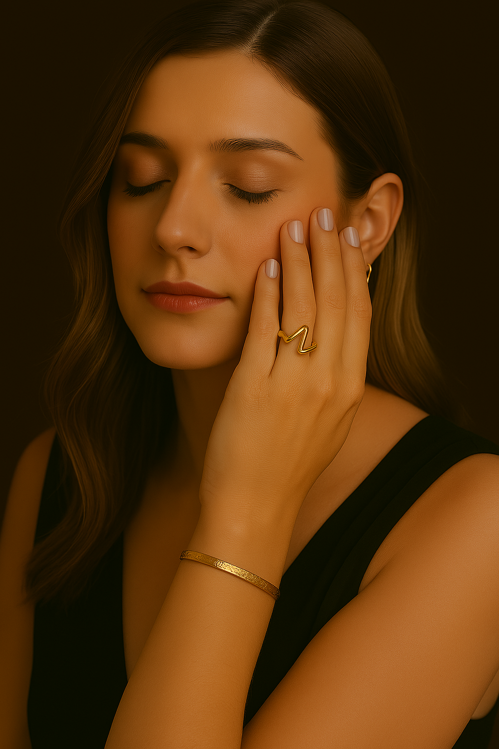 Anel Universo Dourado