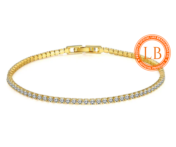 Pulseira Diana Dourado Com Zircônia