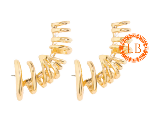 Brinco Linhas Dourado