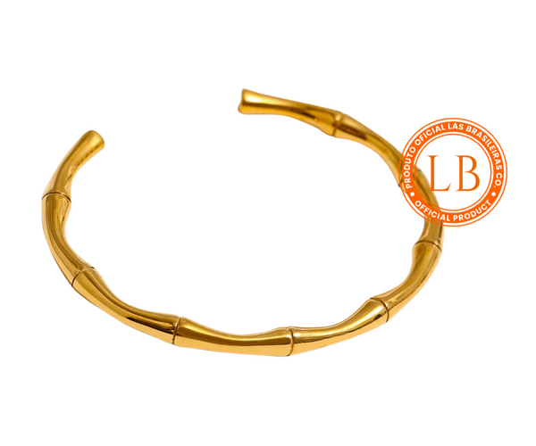 Pulseira Bracelete Ossos Dourados