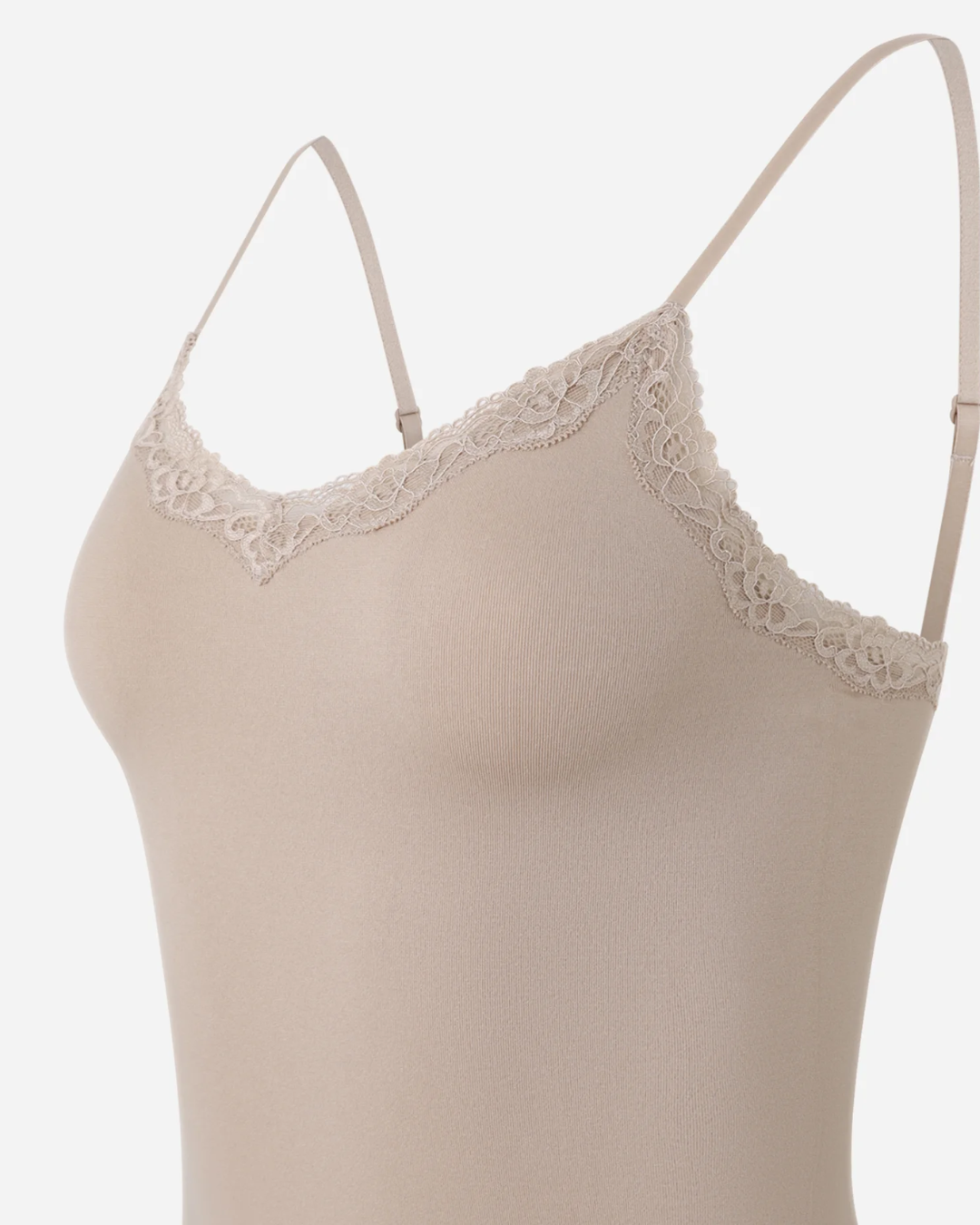 Camisete Alças Finas Sem Costura e com Renda
