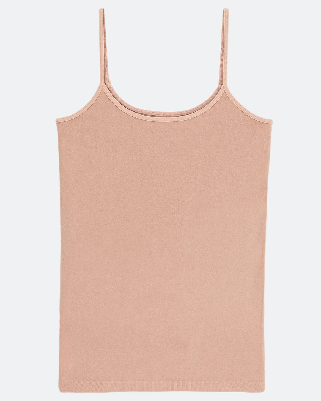 Camisete Regata Básica em Microfibra com Alça Fina Bege