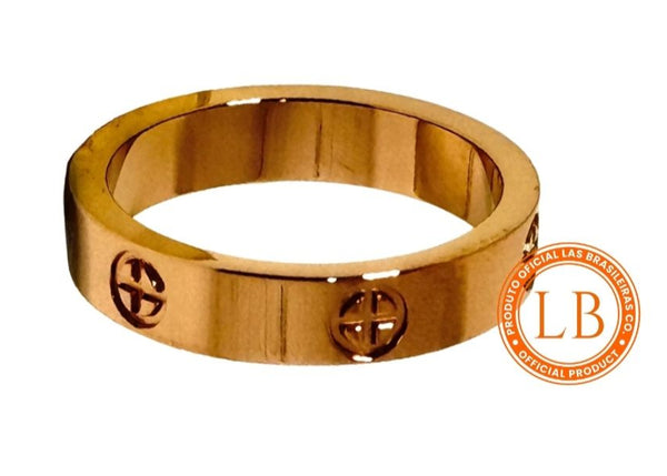 Anel L.O.V.E Liso Bronze