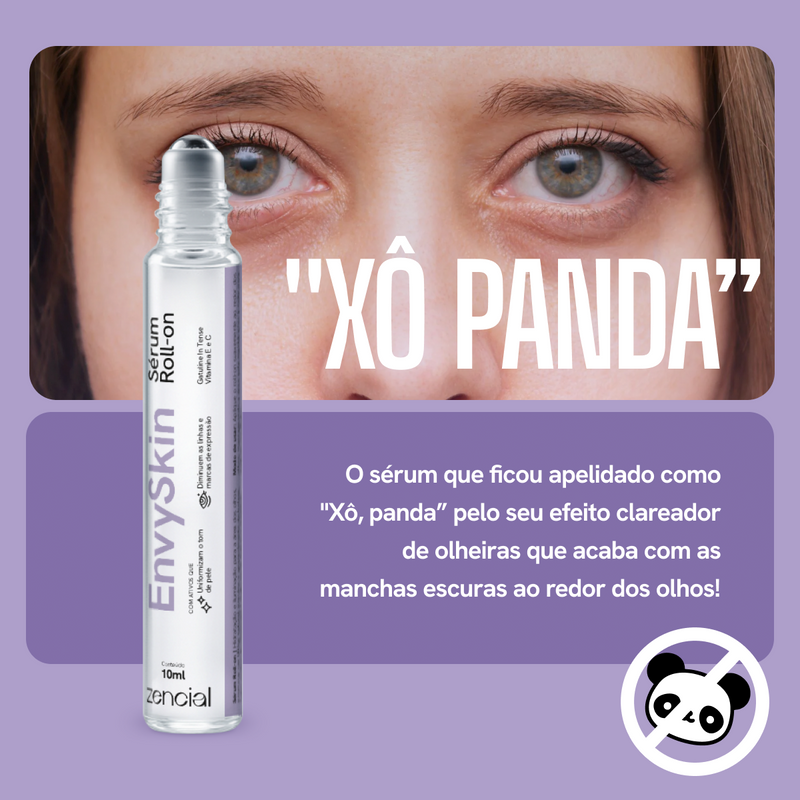 Zencial Envy Skin™ - Sérum Clareador de Olheiras Roll-On  - Com Niacinamida 5% e Vitamina C - Efeito Lifting Instantâneo