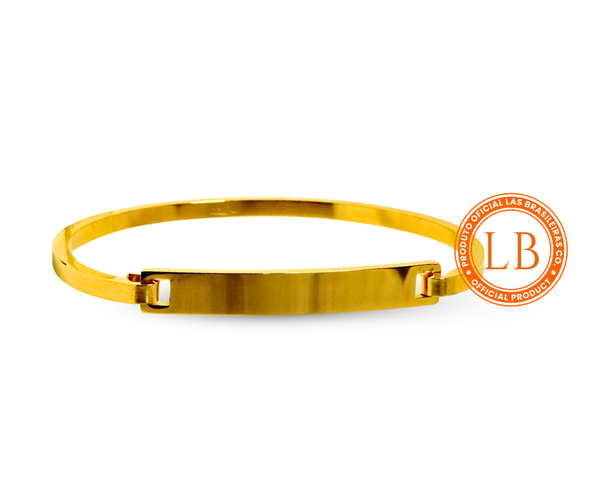 Pulseira Bracelete Quadrado Dourado