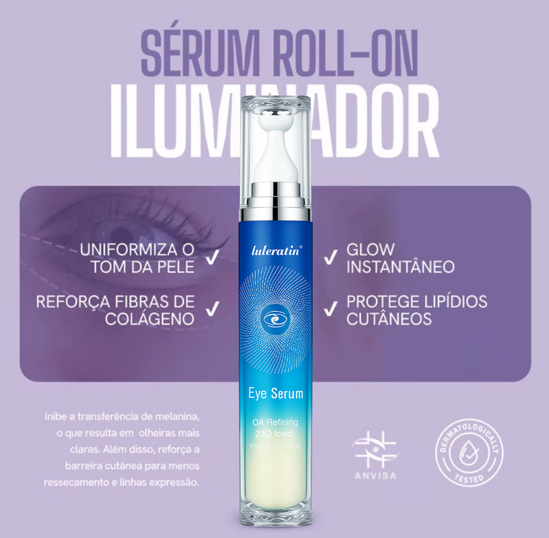 Eye Skin™ - Sérum Clareador de Olheiras Roll-On  - Com Niacinamida 5% e Vitamina C - Efeito Lifting Instantâneo