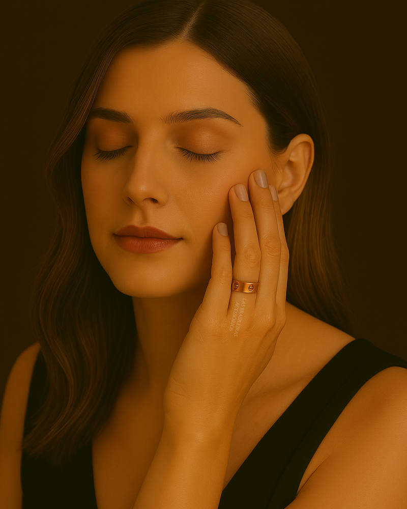 Anel L.O.V.E Liso Bronze