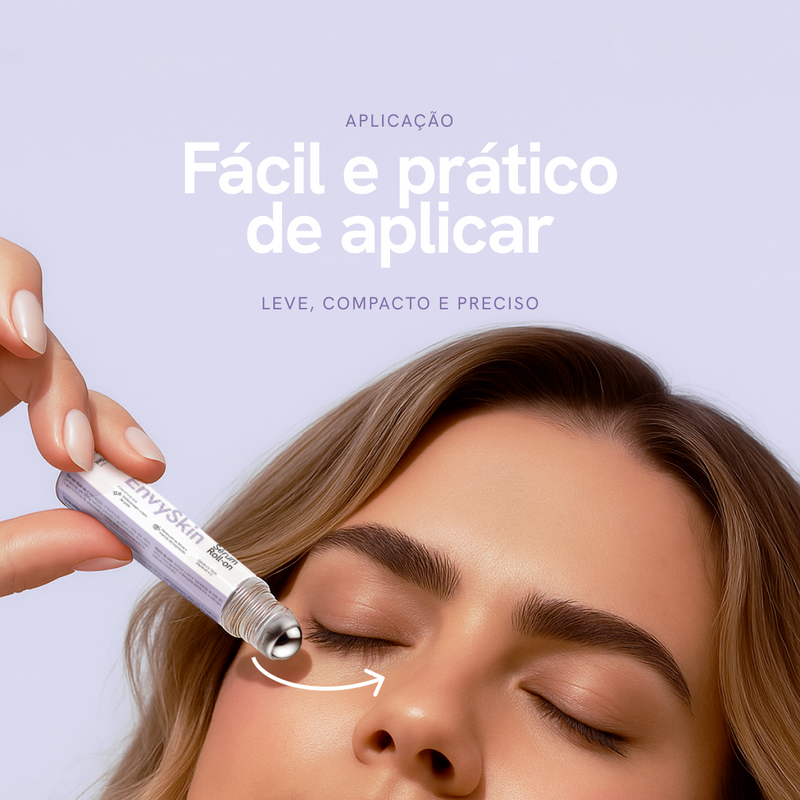 Zencial Envy Skin™ - Sérum Clareador de Olheiras Roll-On  - Com Niacinamida 5% e Vitamina C - Efeito Lifting Instantâneo