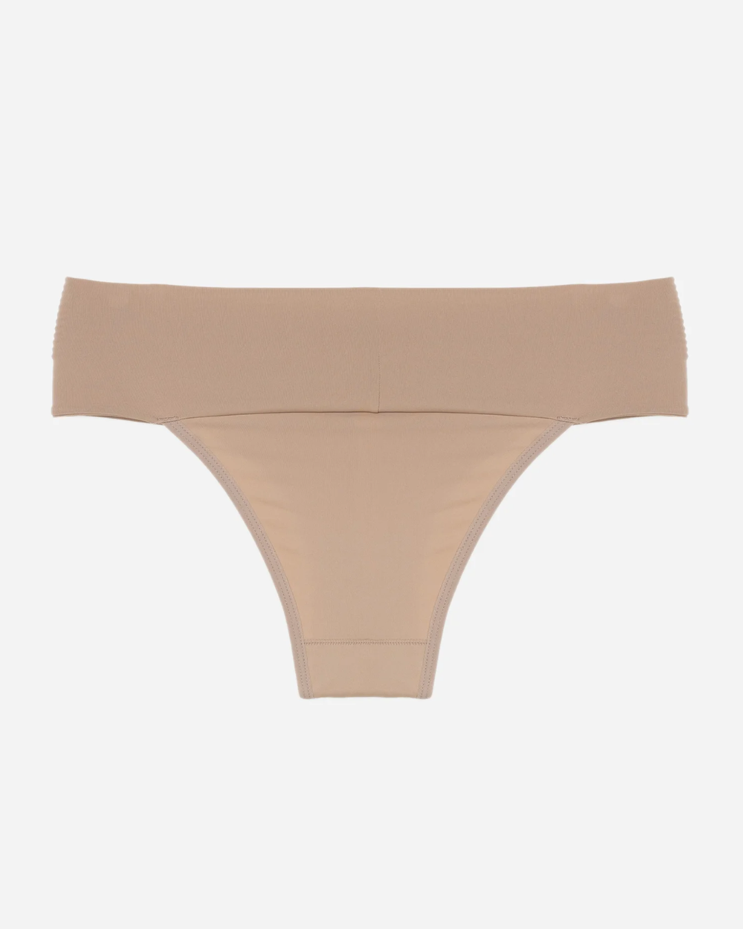 Calcinha Biquíni Básica em Microfibra com Cós Largo Bege