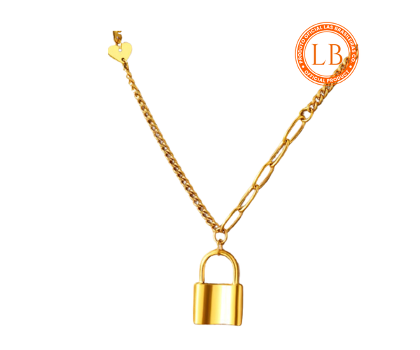 Colar Cadeado Dourado