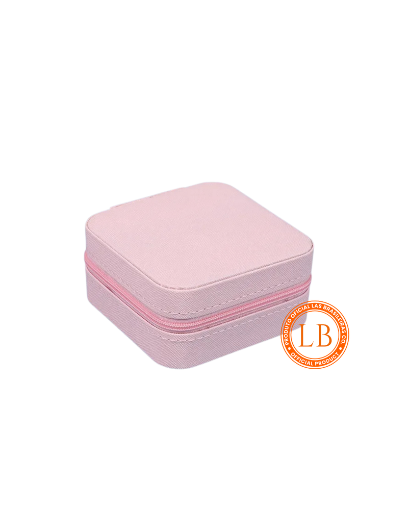 Mini Caixa Porta Jóias E Bijutaria Compacto Portátil