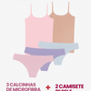 [PROMOÇÃO EXCLUSIVA DE BLACK] 3 CALCINHAS DE MICROFIBRA + 2 CAMISETE 2ª PELE