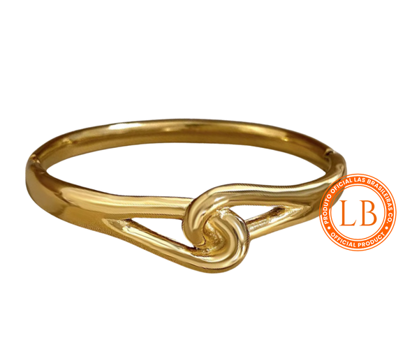 Pulseira Bracelete Nó Slim Dourado