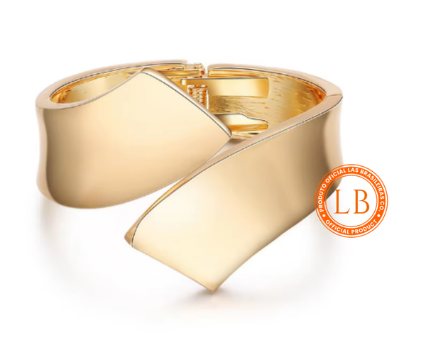 Pulseira Bracelete Geométrico Dourado