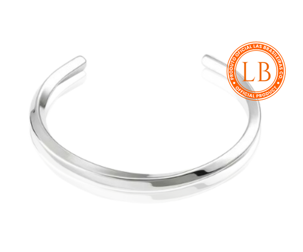 Pulseira Bracelete Liso Prata