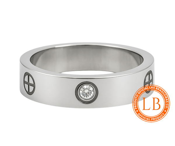 Anel L.O.V.E Prata Com Zircônia