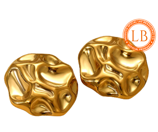Brinco Arredondado Dourado Irregular