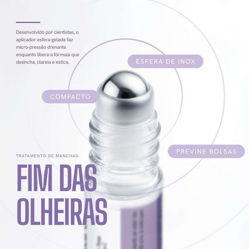 Zencial Envy Skin™ - Sérum Clareador de Olheiras Roll-On  - Com Niacinamida 5% e Vitamina C - Efeito Lifting Instantâneo