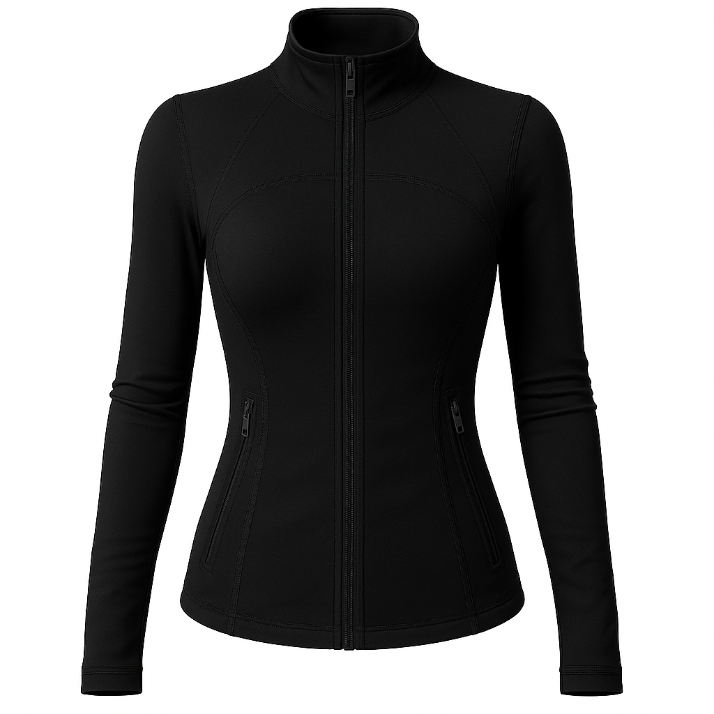 Jaqueta Fitness Esportiva Respirável Preto