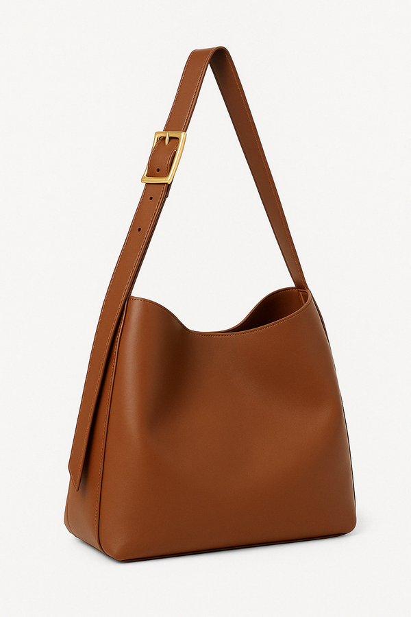 Bolsa de Ombro Minimalista Marrom