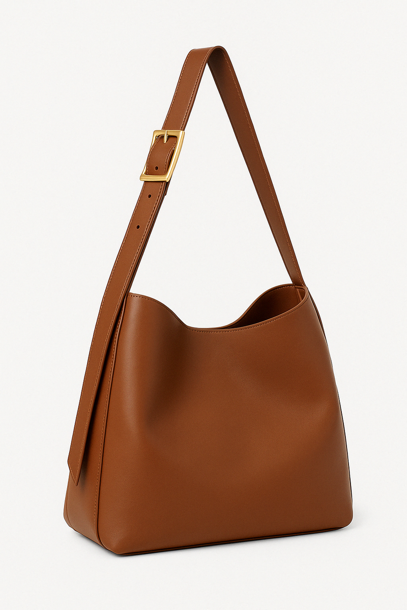 Bolsa de Ombro Minimalista Marrom