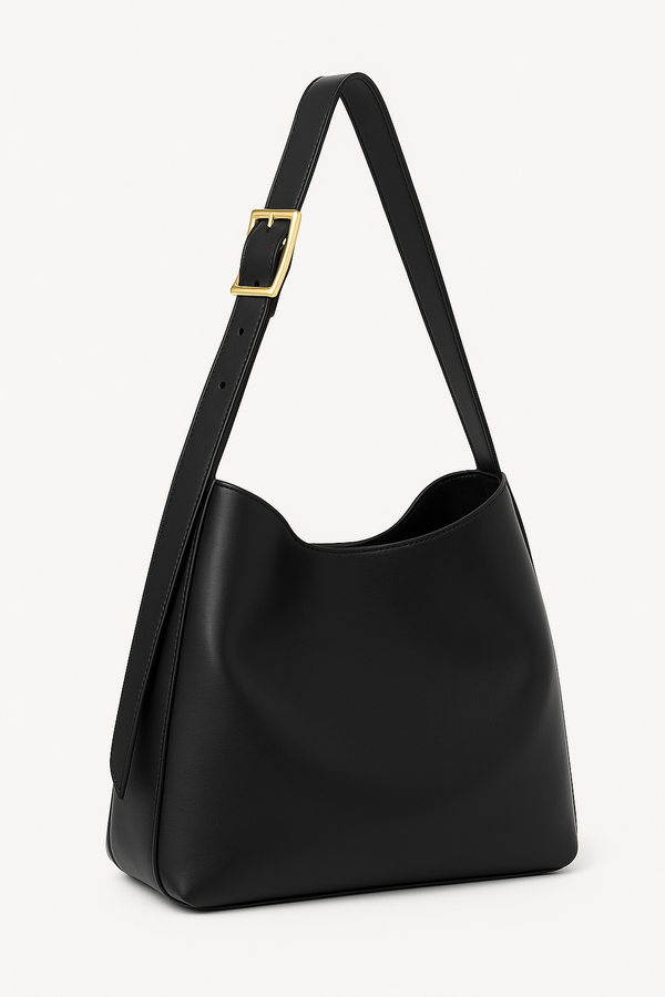 Bolsa de Ombro Minimalista Preta