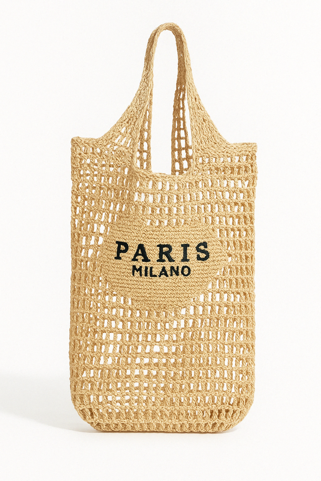 Bolsa de Palha Ráfia Paris Milano Cáqui