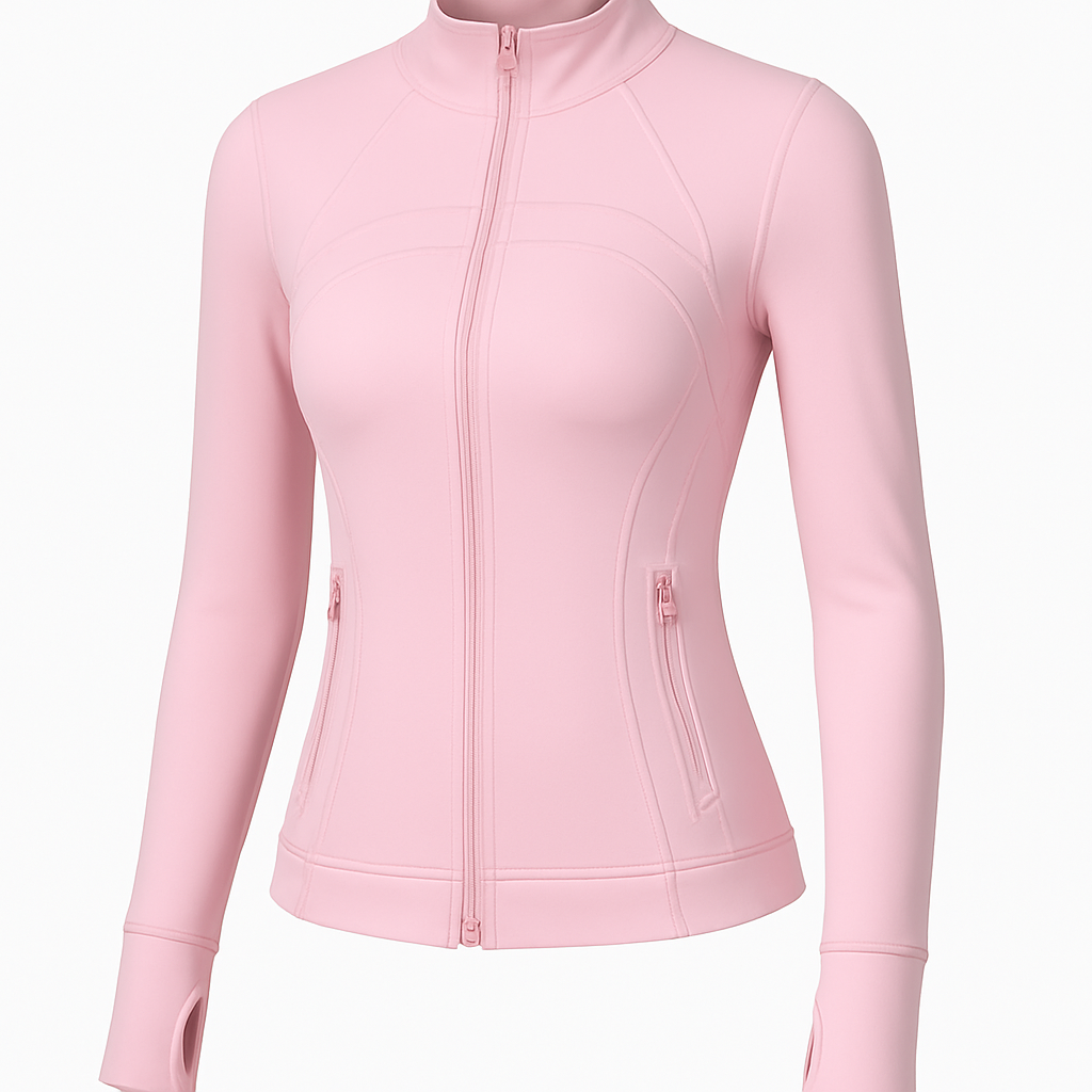 Jaqueta Fitness Esportiva Respirável Rosa