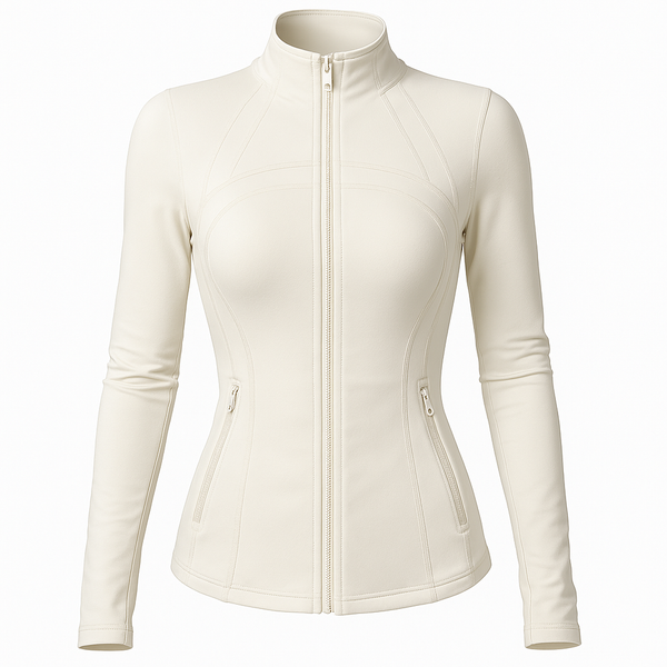 Jaqueta Fitness Esportiva Respirável Branco