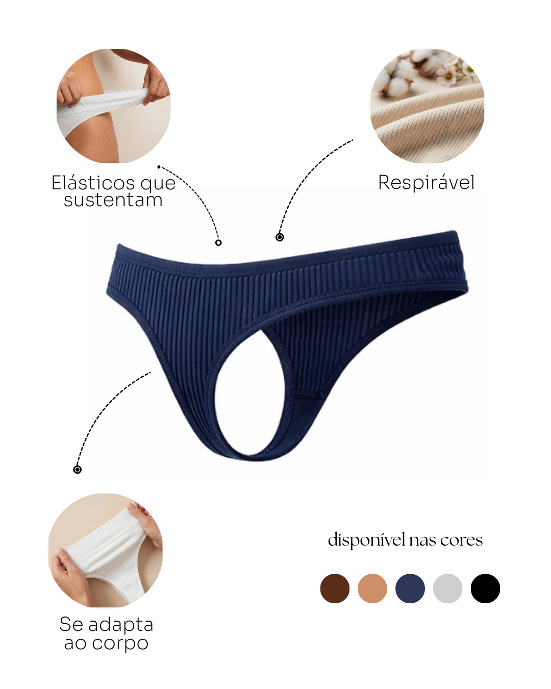 [COMPRE 5 E LEVE 10] KIT COM 10 CALCINHAS DE ALGODÃO – APENAS R$139,90