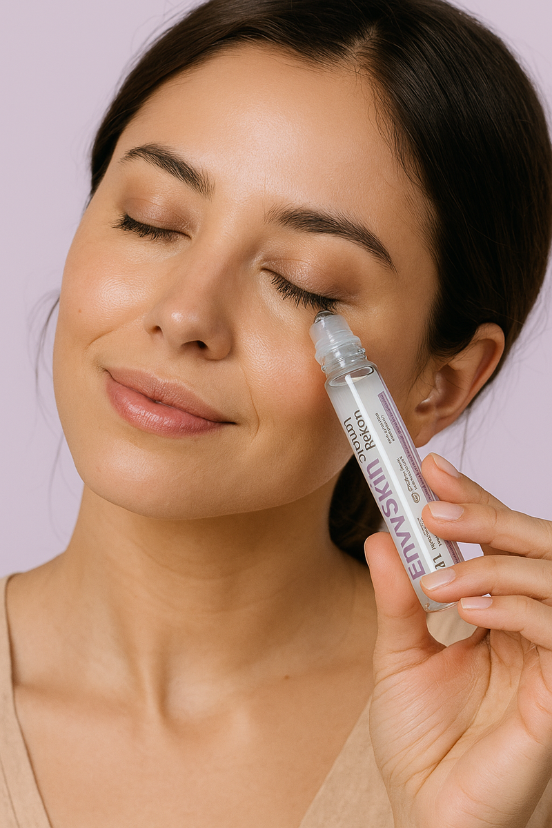 Zencial Envy Skin™ - Sérum Clareador de Olheiras Roll-On  - Com Niacinamida 5% e Vitamina C - Efeito Lifting Instantâneo