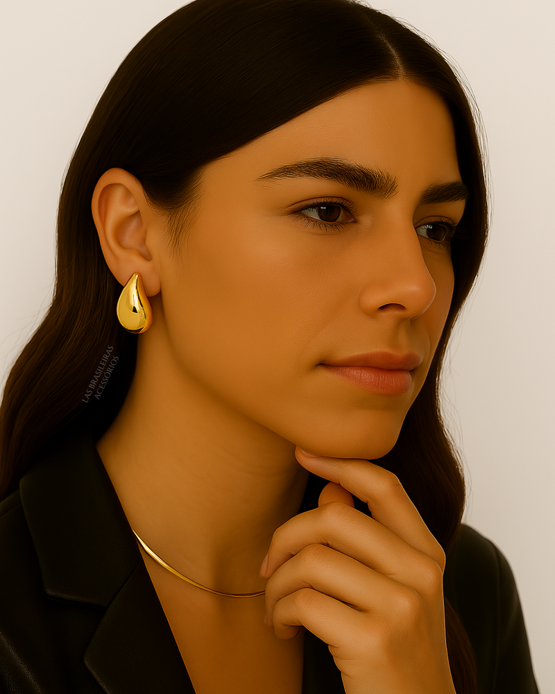 Brinco Gota Dourado