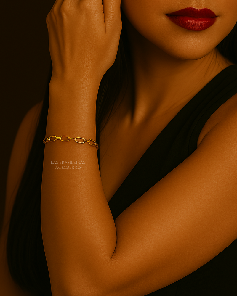 Pulseira Quadrangular Dourada