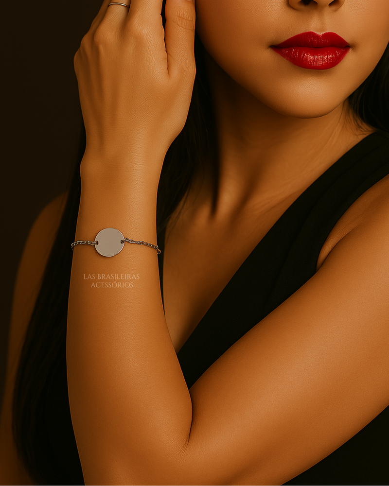 Pulseira Circular com Furo Prata