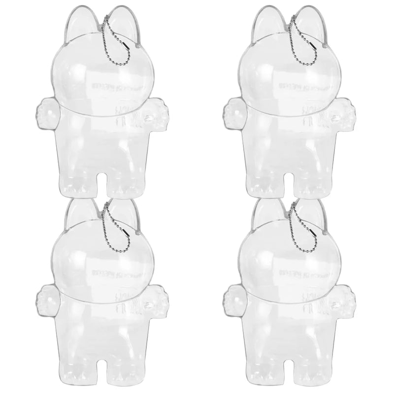 For Labubu V1 V2 Transparent Protective Cover Monster Toy Elf Doll Storage Box Dustproof Hanging Plush Doll Bag Display Cover
