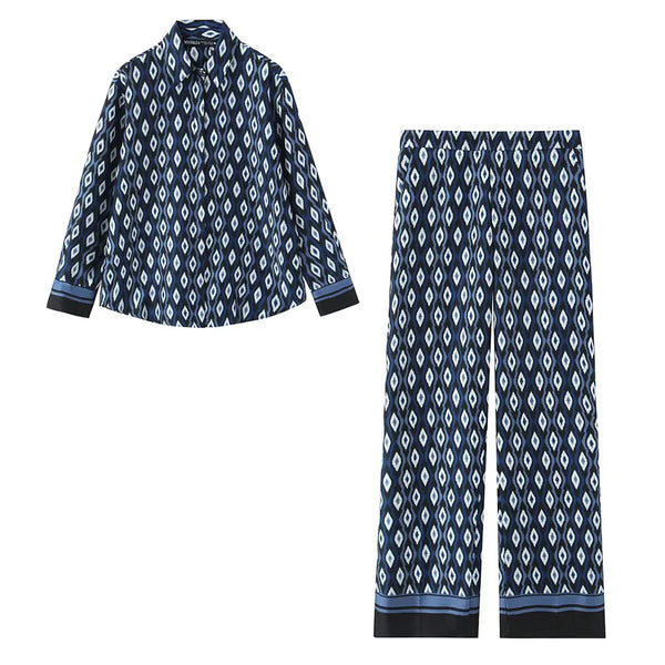 Conjunto Geométrico Azul Escuro