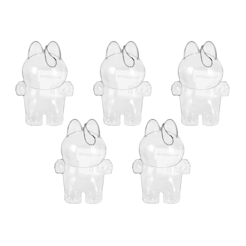 For Labubu V1 V2 Transparent Protective Cover Monster Toy Elf Doll Storage Box Dustproof Hanging Plush Doll Bag Display Cover
