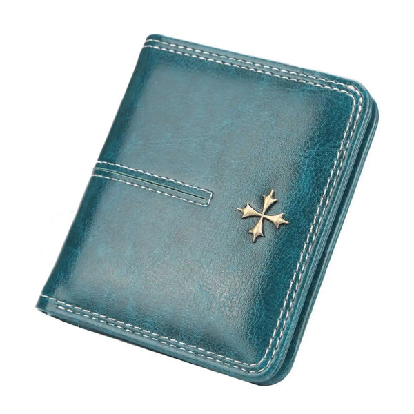 Carteira de Couro Azul