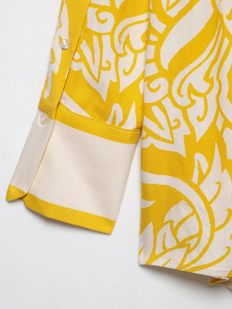 Conjunto Estampado Amarelo