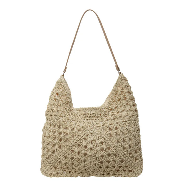 Bolsa de Ombro Palha Bege