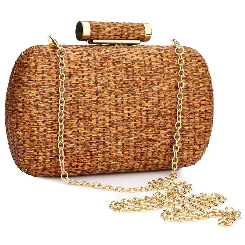 Bolsa de Mão Palha Marrom
