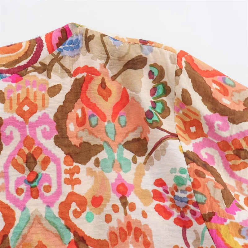 Conjunto Estampado Laranja